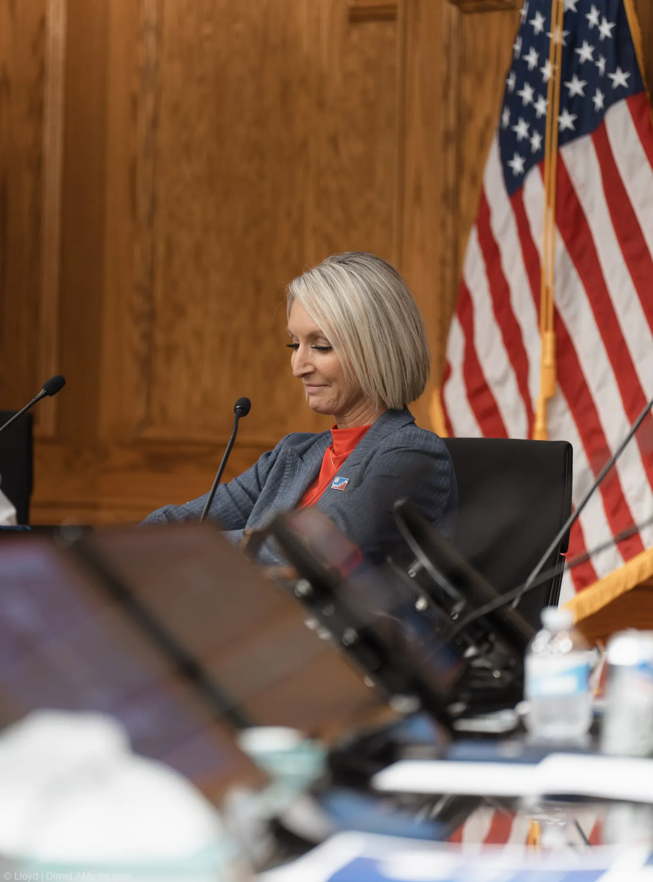 Christine Erickson takes the mayor's chair for the first time, the first woman in Sioux Falls history to hold the seat