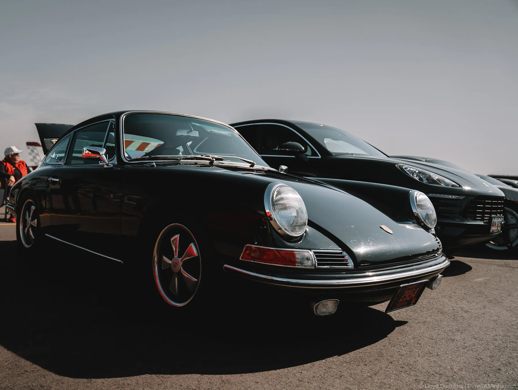 Classic sports car at a car show