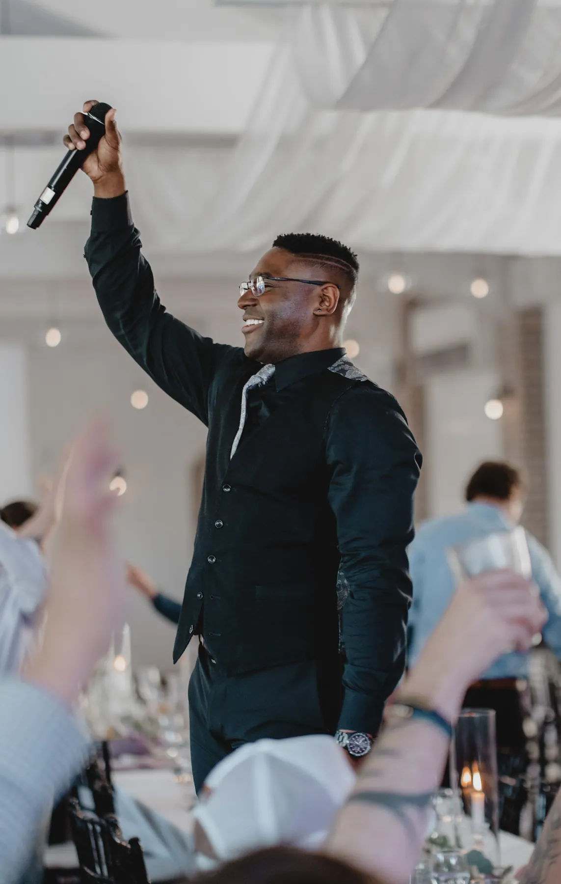 Performer hyping the crowd mid-set, Sioux Falls SD